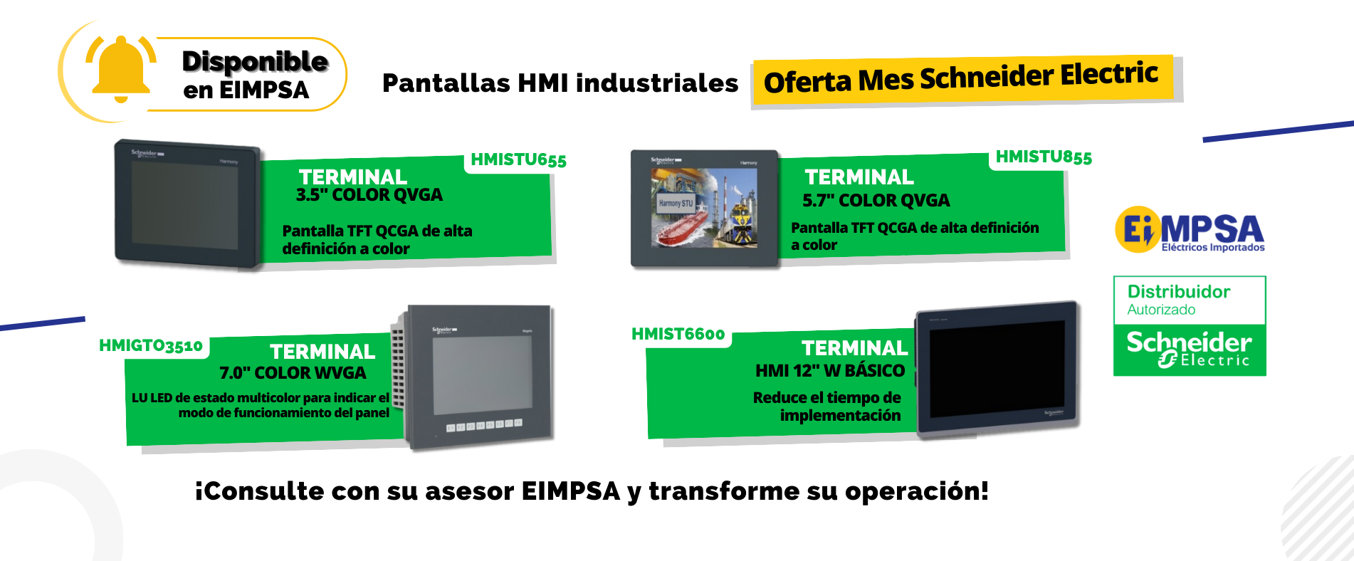 BANNER PANTALLAS HMI schneider Electric - EIMPSA